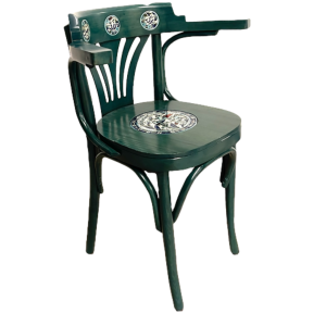 كرسي قيشاني - فيروزي غامق